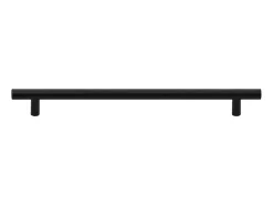 Puxadores para móveis 5 pcs 224 mm aço inoxidável preto