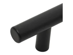 Puxadores para móveis 5 pcs 224 mm aço inoxidável preto