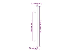 Puxadores para móveis 20 pcs 192 mm aço inoxidável preto