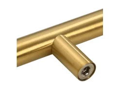 Puxadores para móveis 5 pcs 192 mm aço inoxidável dourado