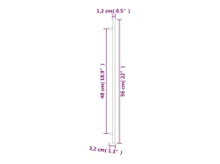 Puxadores para móveis 10 pcs 480 mm aço inoxidável preto