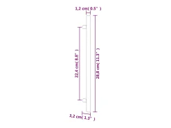 Puxadores para móveis 10 pcs 224 mm aço inoxidável preto