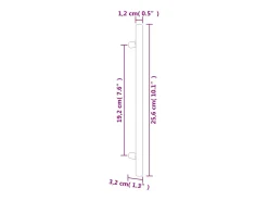 Puxadores para móveis 10 pcs 192 mm aço inoxidável preto