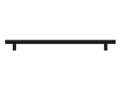 Puxadores para móveis 5 pcs 320 mm aço inoxidável preto