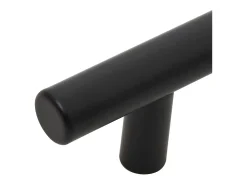 Puxadores para móveis 5 pcs 320 mm aço inoxidável preto