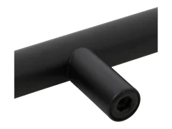 Puxadores para móveis 5 pcs 320 mm aço inoxidável preto