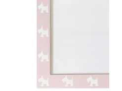 Quadro em MDF rosa 38x40cm