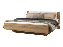 Quarto completo VERTIGO – Cama 180x200 com estrado, 2 mesinhas de cabeceira, armário 4 portas + contorno design