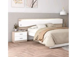 Quarto de casal completo Sahara/Branco moderno 150 cm