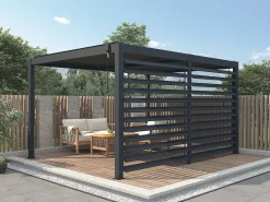 Quebra-sol alumínio para pérgola bioclimática L3,68 x A2,2 m - BOLSENA
