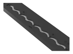 Queimador de bioetanol embutido em aço inoxidável preto de 4 lt 100cm