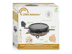 Raclette multifunção Little Balance Meuuuh para 6 pessoas 1200W taupe com crepeira e 6 panelinhas