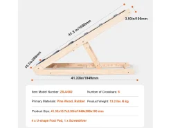 Rampa para Cães SucceBuy, Rampa Dobrável para Animais de Estimação, 104,9 CM de Comprimento, Altura Ajustável de 35,9 a 65,5 CM