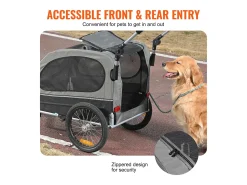 Reboque de Bicicleta 2 em 1, SucceBuy Reboque e Carrinho para Cães e Gatos, Capacidade de 40 kg, Resistente à Água