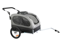 Reboque de Bicicleta 2 em 1, SucceBuy Reboque e Carrinho para Cães e Gatos, Capacidade de 40 kg, Resistente à Água