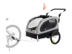 Reboque de Bicicleta 2 em 1, SucceBuy Reboque e Carrinho para Cães e Gatos, Capacidade de 40 kg, Resistente à Água