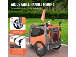 Reboque de Bicicleta 2 em 1, SucceBuy Reboque e Carrinho para Animais de Estimação, Capacidade de Transporte de Cães e Gatos de 30 kg, Resistente à Água