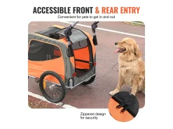 Reboque de Bicicleta 2 em 1, SucceBuy Reboque e Carrinho para Animais de Estimação, Capacidade de Transporte de Cães e Gatos de 30 kg, Resistente à Água
