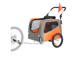 Reboque de Bicicleta 2 em 1, SucceBuy Reboque e Carrinho para Animais de Estimação, Capacidade de Transporte de Cães e Gatos de 30 kg, Resistente à Água