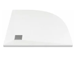 Receptor de chuveiro em resina SMC em forma de quarto de círculo - Branco - 90 x 90 cm - SYFORSA