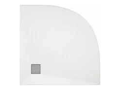 Receptor de chuveiro em resina SMC em forma de quarto de círculo - Branco - 90 x 90 cm - SYFORSA