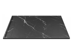 Receptor de estilo italiano cortável em resina SMC - Preto marmorizado - 140 x 90 cm - LYROSA