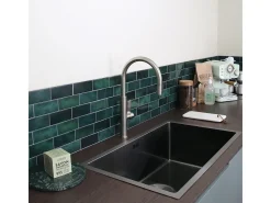 Reflet misturador para lava-loiça em aço inoxidável Essebagno