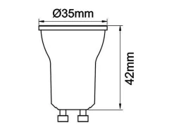 Refletor LED GU10 4W 60 Diâmetro 35mm