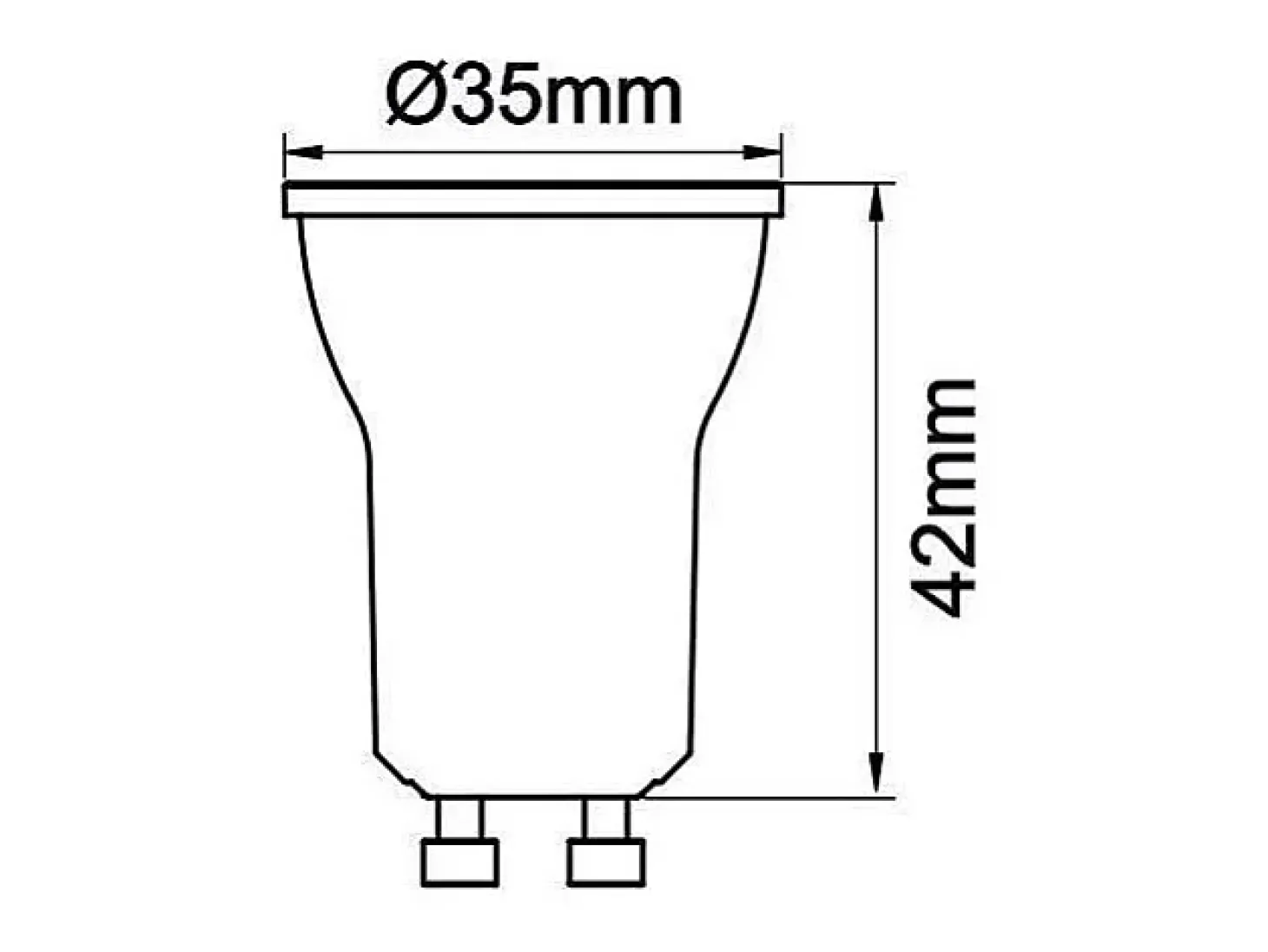 Refletor LED GU10 4W 60 Diâmetro 35mm