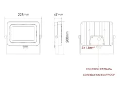 Refletor LED SKY 30W IP65, cor Corten 3000K