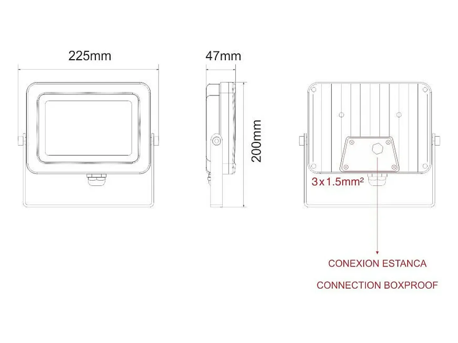 Refletor LED SKY 30W IP65, cor Corten 3000K