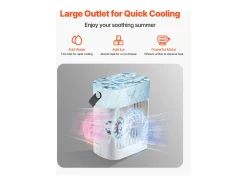 Refrigerador de Ar Portátil, SucceBuy 4 em 1 Ar Condicionado Portátil com Depósito de Água de 700 mL