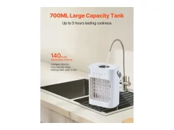 Refrigerador de Ar Portátil, SucceBuy 4 em 1 Ar Condicionado Portátil com Depósito de Água de 700 mL
