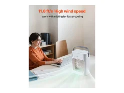 Refrigerador de Ar Portátil, SucceBuy 4 em 1 Ar Condicionado Portátil com Depósito de Água de 700 mL