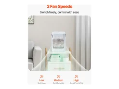Refrigerador de Ar Portátil, SucceBuy 4 em 1 Ar Condicionado Portátil com Depósito de Água de 700 mL