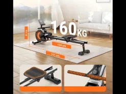 Relador de resistência magnética DRIPEX, com 16 níveis de resistência, deslizamento duplo, silencioso e liso, carga máxima 160 kg