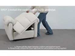 Relax poltrona poltrona poltrona elétrica, cadeira de lazer ajustável com USB, encosto ajustável, anti -estático com apoio para os pés - 96x97x104cm bege bege bege