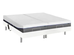 Relaxamento com estacas de memória HESIODE - branco 2x80x200