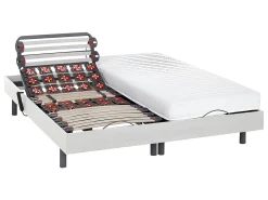 Relaxamento ripas estacas látex - OKIN - branco - 2x90x200 cm