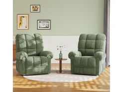 Relaxe a poltrona elétrica de poltrona, cadeira de lazer ajustável com USB, encosto ajustável, anti -estático com apoio para os pés - 96x97x104cm verde