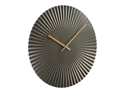 Relógio de parede Art Déco - Diâmetro 50 cm - Metal - Cinza antracite - FELINAR