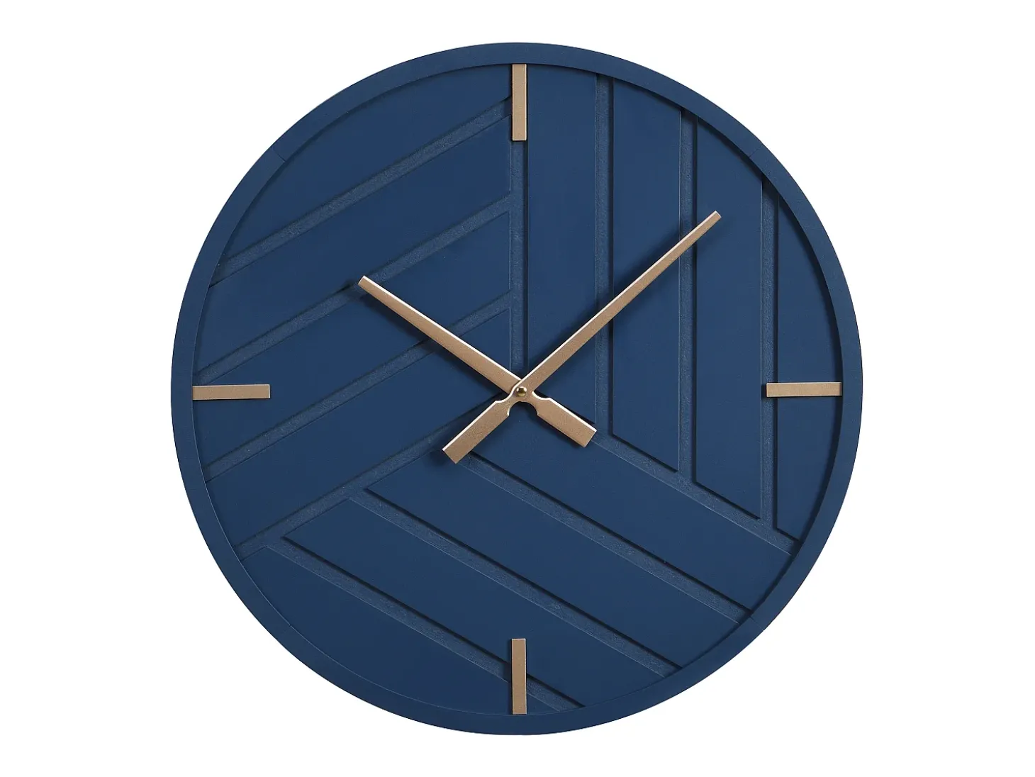 Relógio de parede contemporâneo D. 50 cm MDF azul e dourado - HERTI