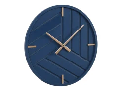 Relógio de parede contemporâneo D. 50 cm MDF azul e dourado - HERTI