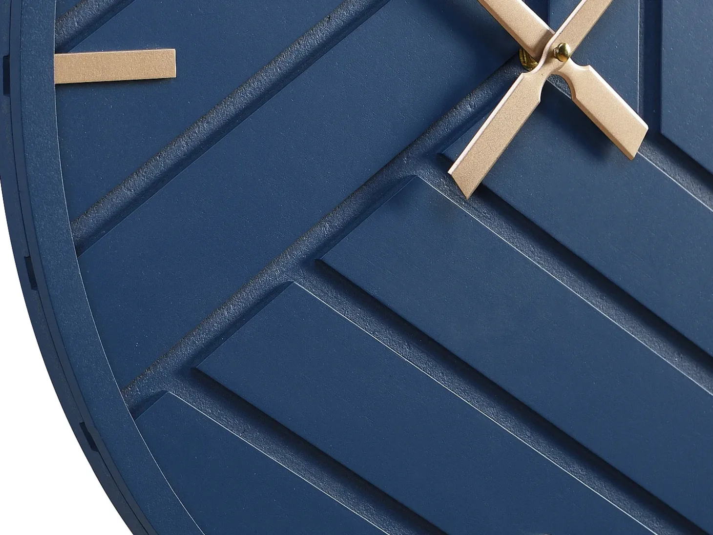 Relógio de parede contemporâneo D. 50 cm MDF azul e dourado - HERTI