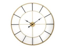 Relógio de parede grande em metal D110 cm dourado - ASHLAND