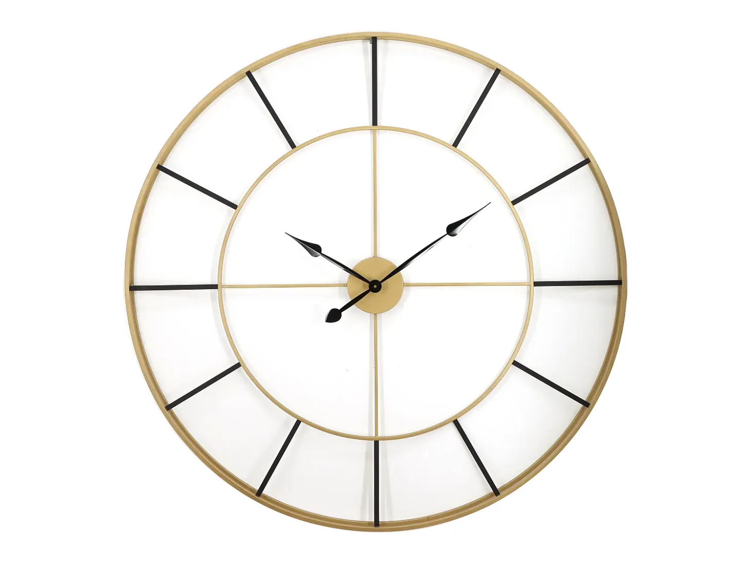 Relógio de parede grande em metal D110 cm dourado - ASHLAND