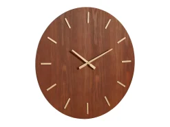 Relógio de parede grande folheado em freixo ARTURO - D. 70 cm - Castanho
