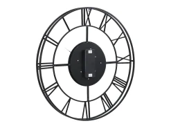 Relógio de parede industrial D. 80 cm metal preto e dourado - KARIAL