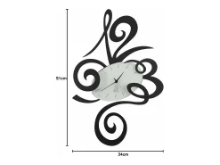 Relógio de parede Robin preto Ø45 em aço, estilo minimalista e silencioso, ideal para casa e escritório, feito na Itália