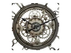 Relógio de parede Sarkis, design elegante cinza 50 cm, sala de estar e sala de jantar
